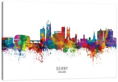 Derby England Skyline Canvas Art Print