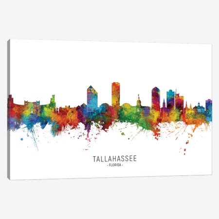 Tallahassee Florida Skyline Canvas Print #MTO2235} by Michael Tompsett Canvas Wall Art