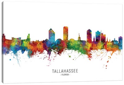 Tallahassee Florida Skyline Canvas Art Print - Florida Art