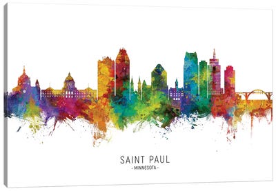 Saint Paul Minnesota Skyline Canvas Art Print - Minnesota
