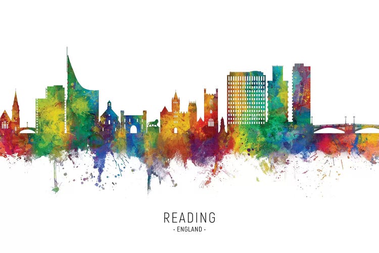 Reading England Skyline by Michael Tompsett wall art