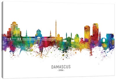 Damascus Syria Skyline Canvas Art Print - Syria