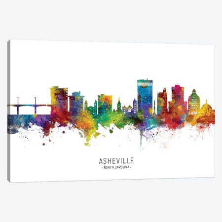 Asheville Skyline Canvas Print #MTO2244} by Michael Tompsett Canvas Print