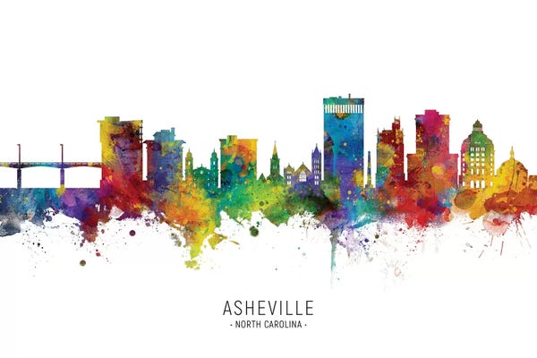 North Carolina: Asheville Skyline by Michael Tompsett