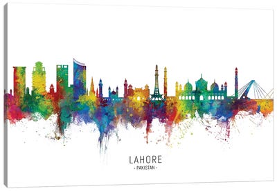 Lahore Pakistan Skyline Canvas Art Print - Pakistan
