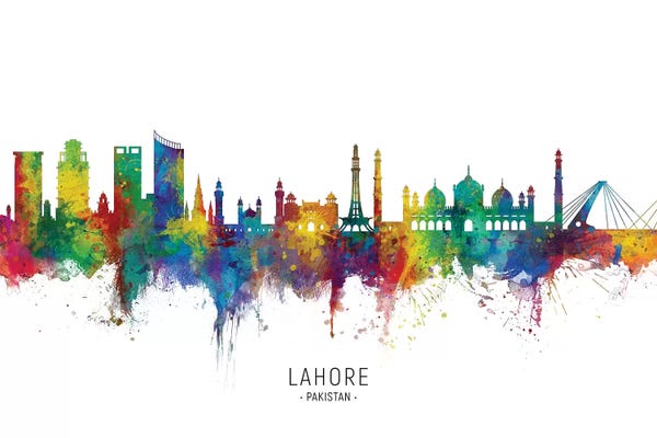 Michael Tompsett: Lahore Pakistan Skyline by Michael Tompsett