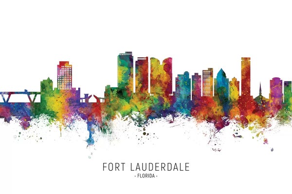 Michael Tompsett: Fort Lauderdale Skyline by Michael Tompsett
