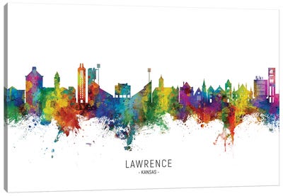 Lawrence Kansas Skyline Canvas Art Print - Kansas