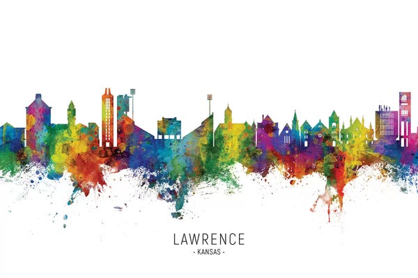 Michael Tompsett: Lawrence Kansas Skyline by Michael Tompsett