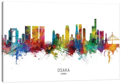 Osaka Japan Skyline Canvas Art Print