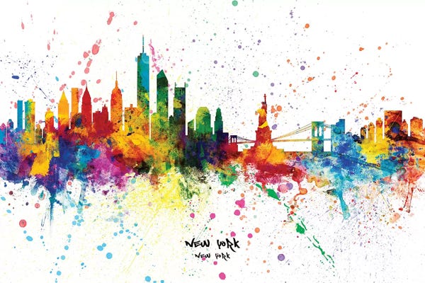 Michael Tompsett: New York Skyline Splash by Michael Tompsett