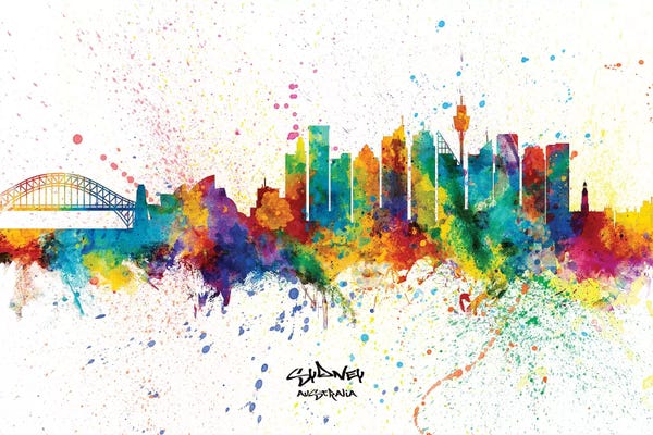 New South Wales: Sydney Australia Skyline Splash by Michael Tompsett