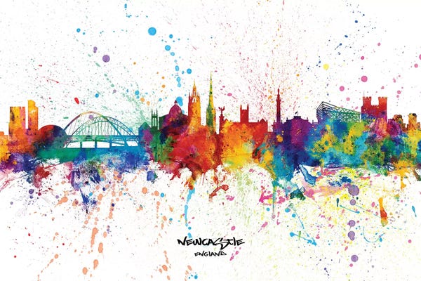 Newcastle England Skyline Splash