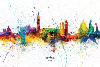 Venice Italy Skyline Splash by Michael Tompsett canvas print