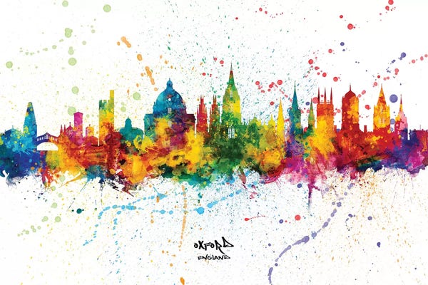 England: Oxford England Skyline Splash by Michael Tompsett