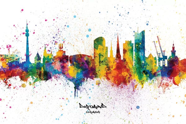 Dortmund Germany Skyline Splash