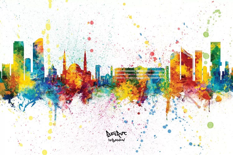 Beirut Lebanon Skyline Splash