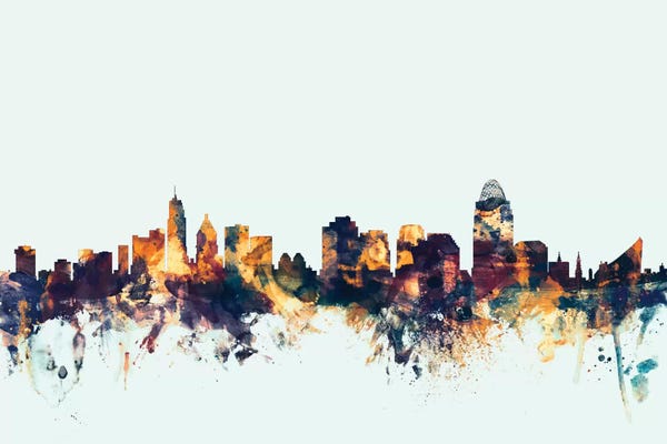 Michael Tompsett: Cincinnati, Ohio, USA On Blue by Michael Tompsett