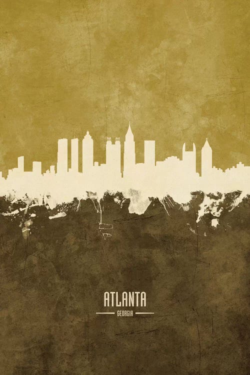 Atlanta Georgia Skyline Ochre