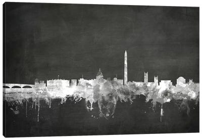 Washington, D.C., USA Canvas Art Print - Black & White Scenic