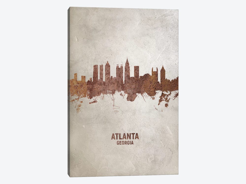 Atlanta Georgia Skyline Rust by Michael Tompsett 1-piece Canvas Art