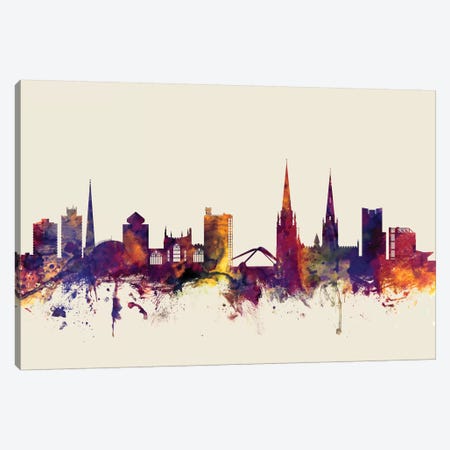 Coventry, England, United Kingdom On Beige Canvas Print #MTO244} by Michael Tompsett Canvas Wall Art