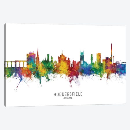Huddersfield England Skyline City Name Canvas Print #MTO2467} by Michael Tompsett Art Print