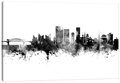 Chattanooga Tennessee Skyline Black And White Canvas Art Print - Tennessee Art
