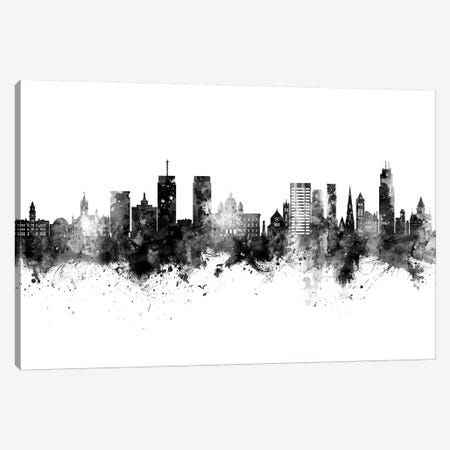 Syracuse New York Skyline Black And White Canvas Print #MTO2477} by Michael Tompsett Canvas Artwork