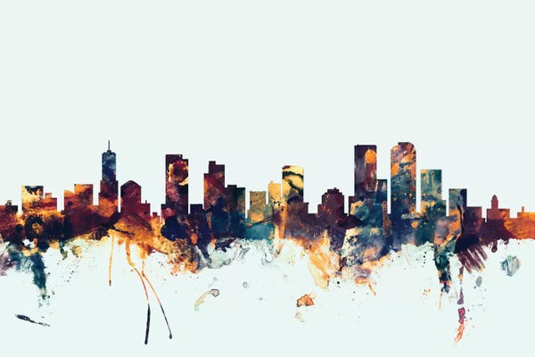 Colorado: Denver, Colorado, USA On Blue by Michael Tompsett