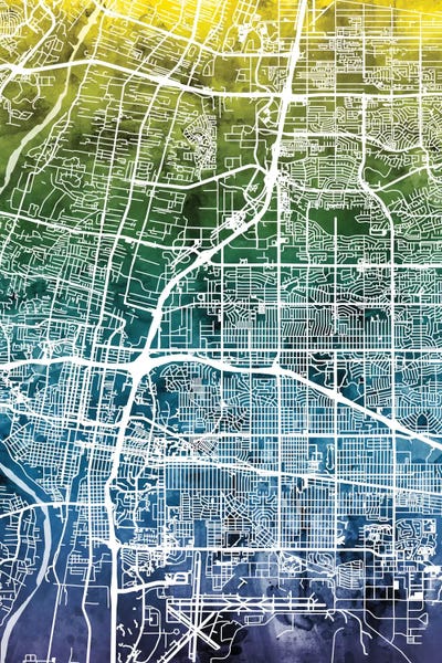 Gradient Map Of Albuquerque, New Mexico, USA