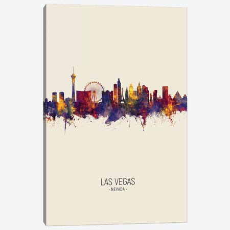 Las Vegas Nevada Skyline Fall Canvas Print #MTO2508} by Michael Tompsett Canvas Print
