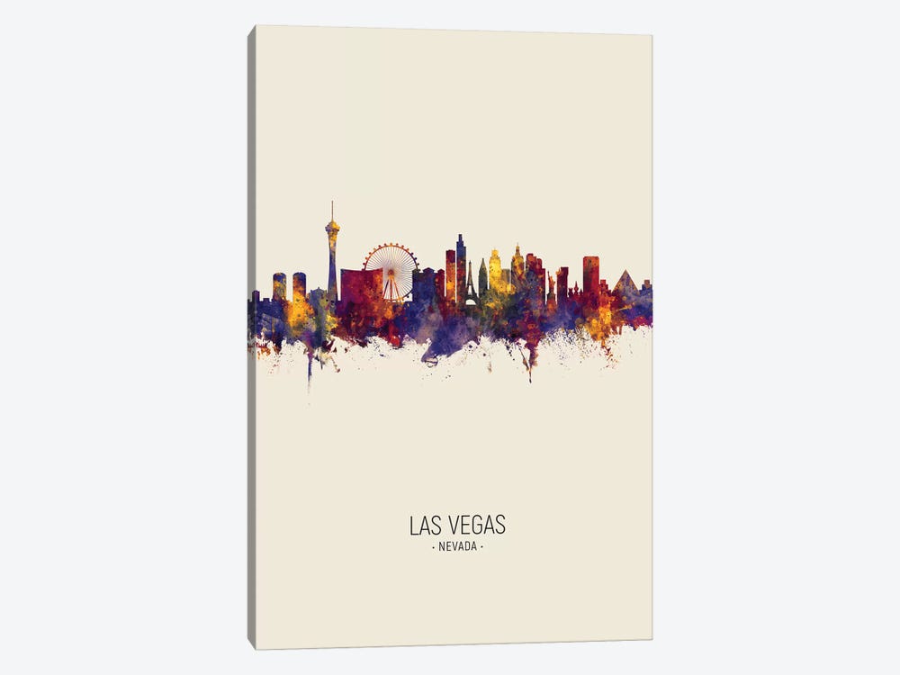 Las Vegas Nevada Skyline Fall by Michael Tompsett 1-piece Art Print