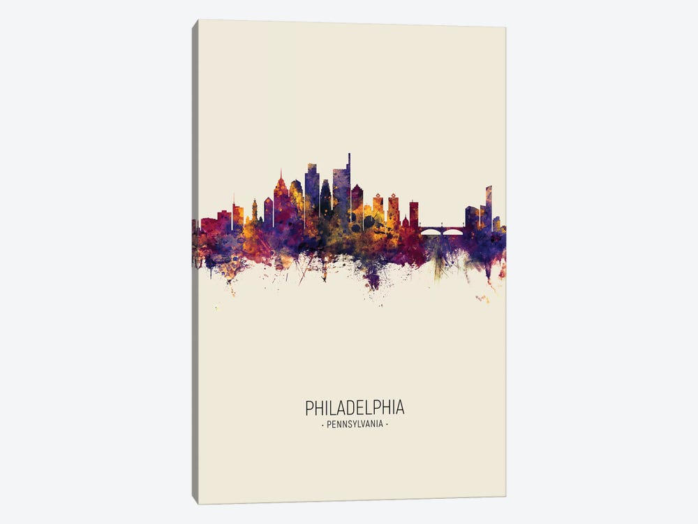 Philadelphia Pennsylvania Skyline Fall by Michael Tompsett 1-piece Art Print