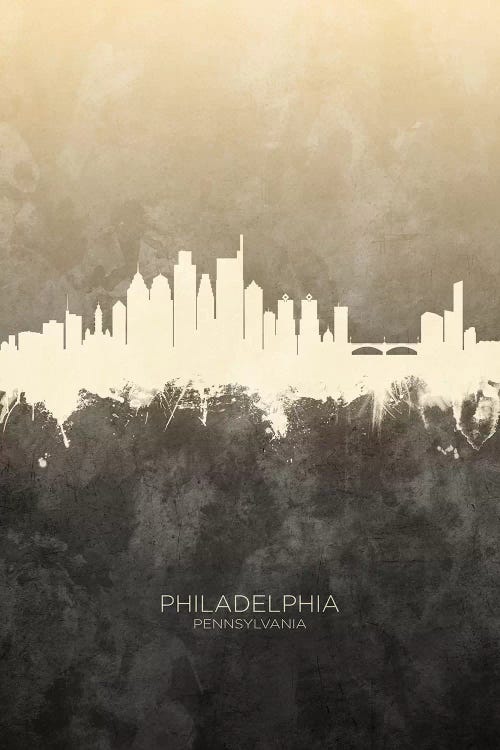 Taupe Philadelphia Pennsylvania Skyline