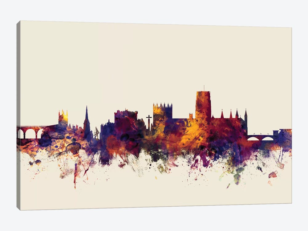 Durham, England, United Kingdom On Beige by Michael Tompsett 1-piece Art Print