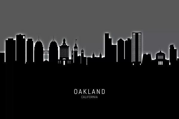 Oakland California Skyline Glow