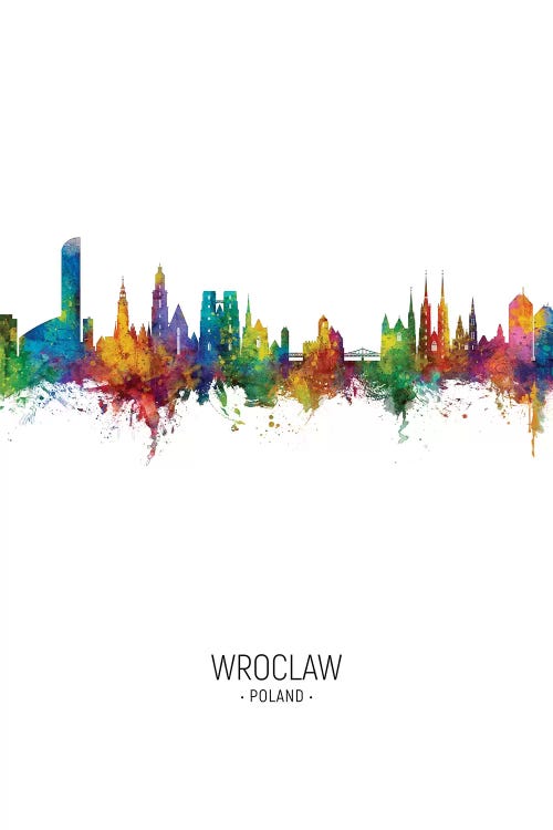 Wroclaw Poland Skyline Portrait