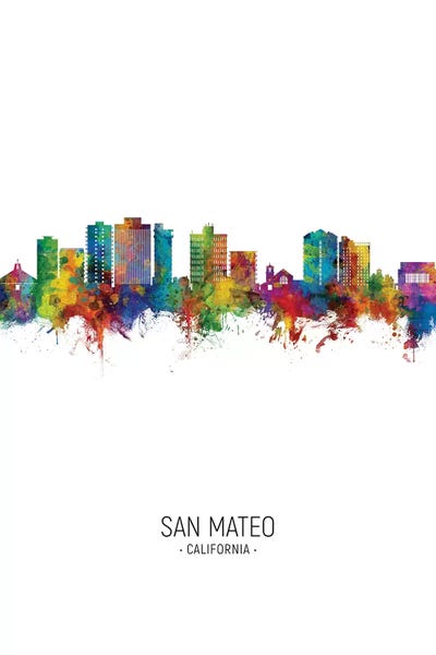 San Mateo California Skyline Portrait