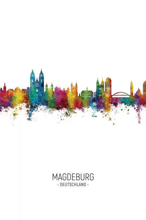 Magdeburg Deutschland Skyline Portrait