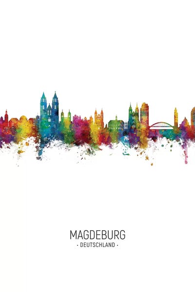 Magdeburg Deutschland Skyline Portrait