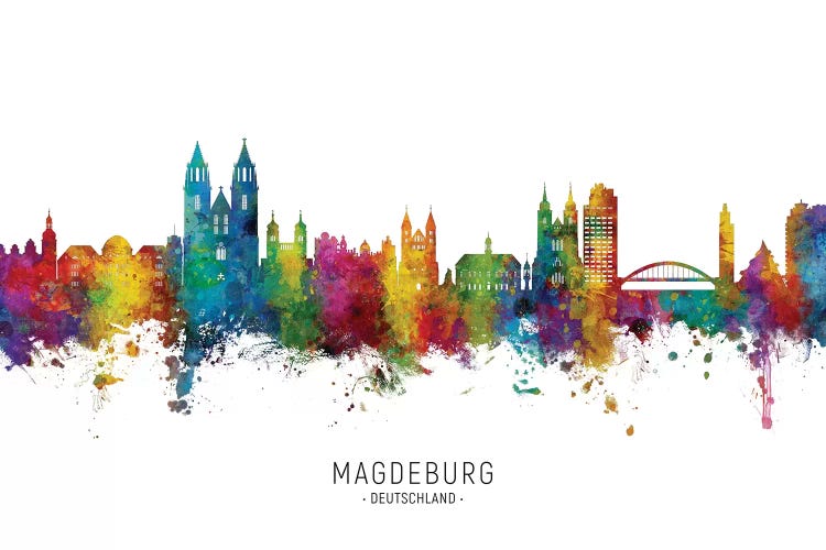 Magdeburg Deutschland Skyline City Name