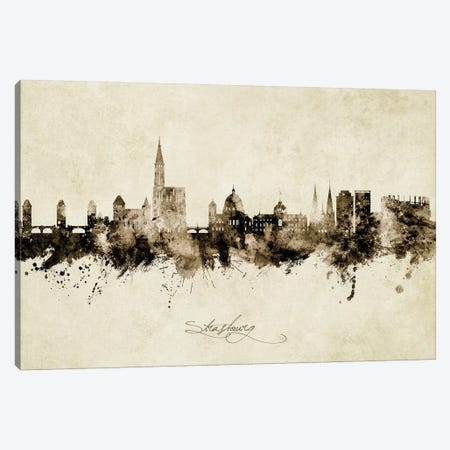 Strasbourg France Skyline Vintage Canvas Print #MTO2687} by Michael Tompsett Art Print