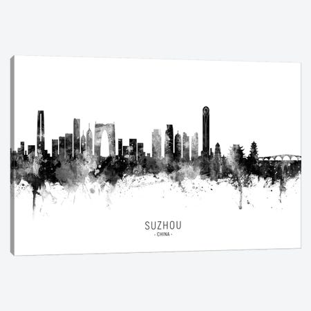 Suzhou China Skyline Name Bw Canvas Print #MTO2693} by Michael Tompsett Canvas Print