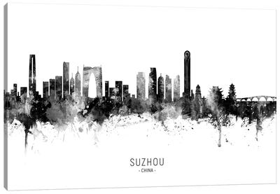 Suzhou China Skyline Name Bw Canvas Art Print
