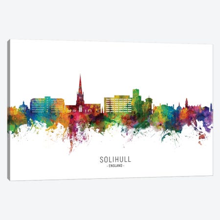 Solihull England Skyline City Name Canvas Print #MTO2703} by Michael Tompsett Art Print