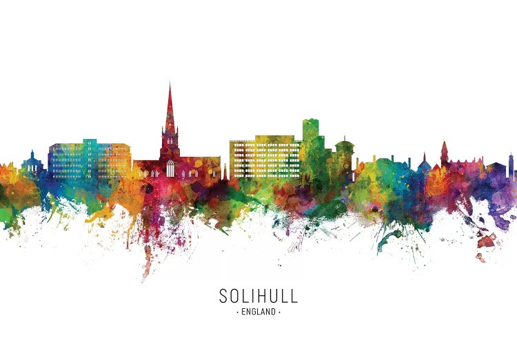 Solihull England Skyline City Name