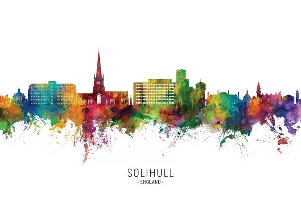 Solihull England Skyline City Name