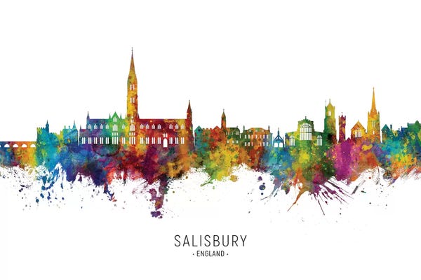 Salisbury England Skyline City Name