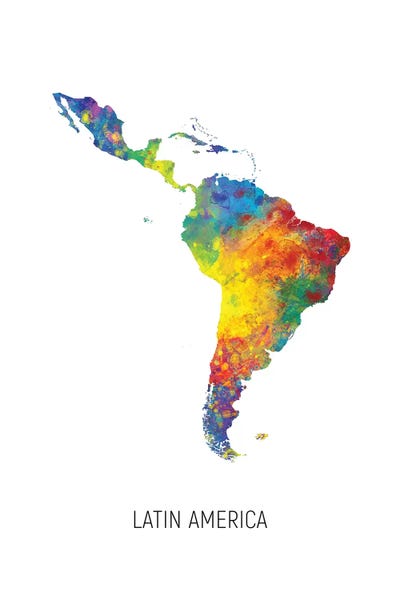 South America: Latin America Map by Michael Tompsett
